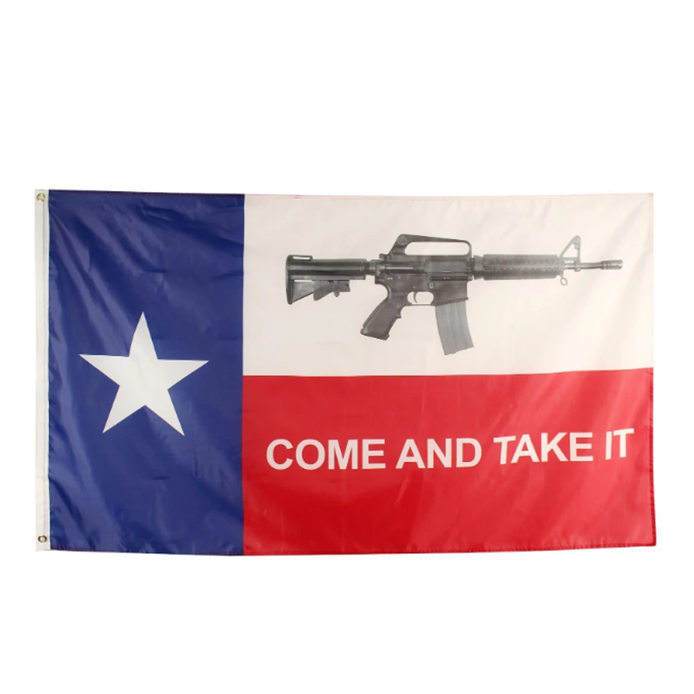 

Флаг Come And Take It пистолет синий красный флаг Техас Gonzales нра флаги Техас революция военный Спартанский 3x5feet