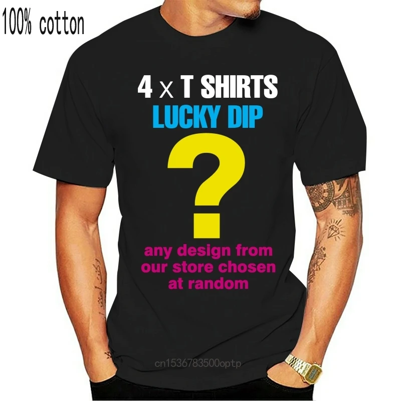 Новые смешные мужские футболки Lucky Dip x 4 выбраны в случайном порядке нашем