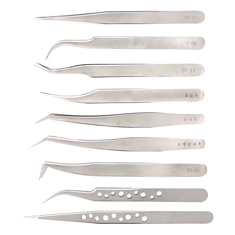 Пинцет для накладных ресниц из нержавеющей стали инструменты наращивания