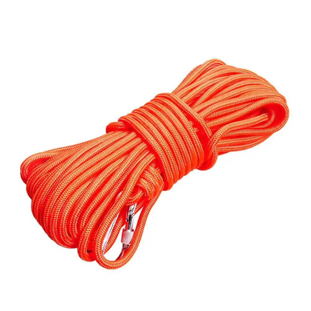 

6MM-8MM Outdoor Climbing Rope 10M High Strength Climbing Hiking Camping Hook Tool Rescue with Rope Rope Safety Survival C8H4