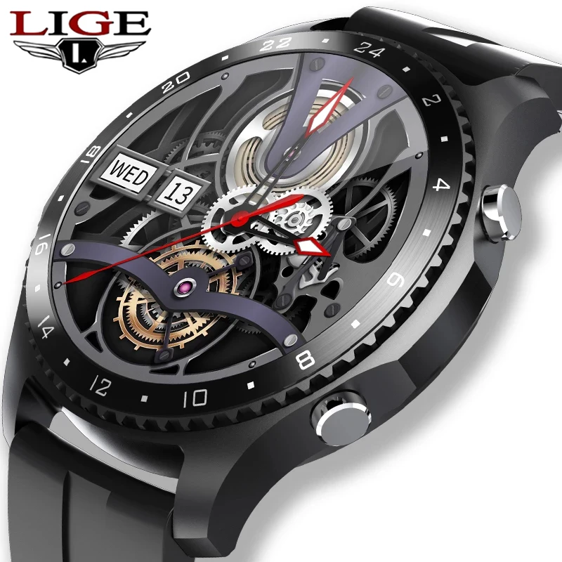 

LIGE 2020 Fashion Smart Watch Mens Bluetooth Call luxury Smart Watches Male Heart Rate Blood Pressure Sports smartwatch For Men