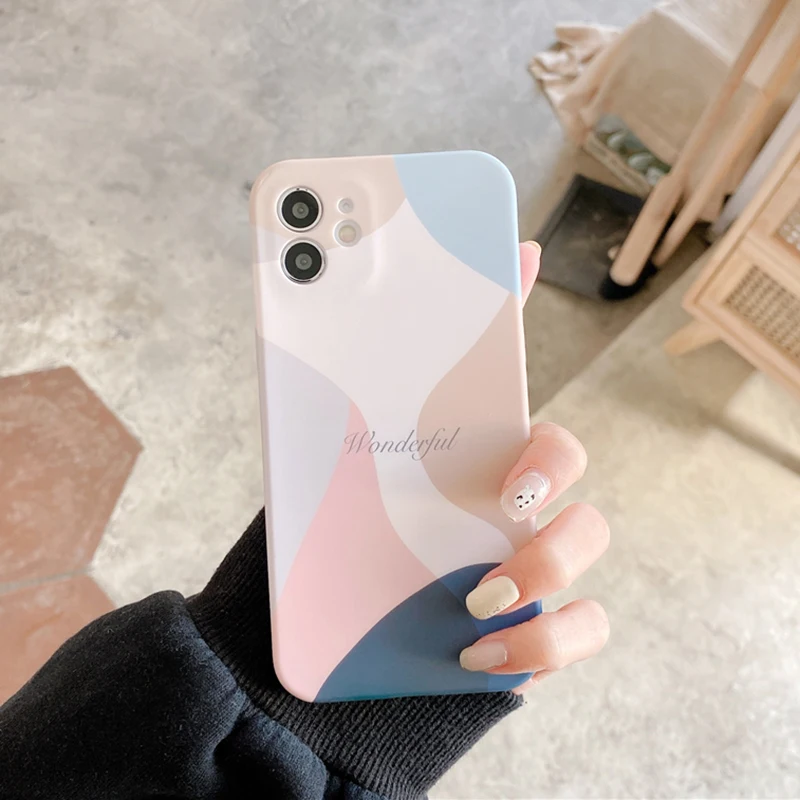 Чехол для телефона в стиле ретро с геометрическим рисунком iPhone 11 12pro Max X XS XR 7 8 Plus