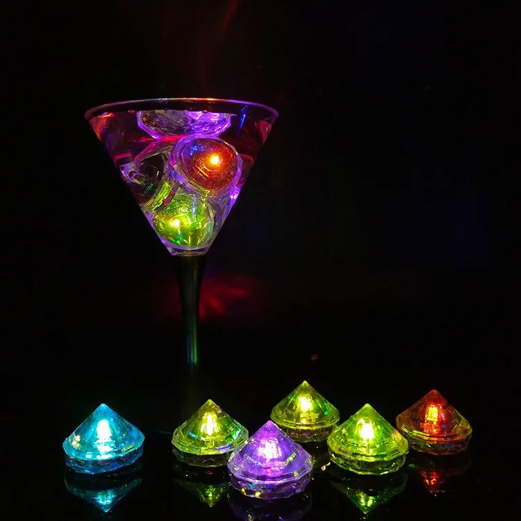 6 шт. светодиодный Алмазный светящийся кубик льда | Дом и сад