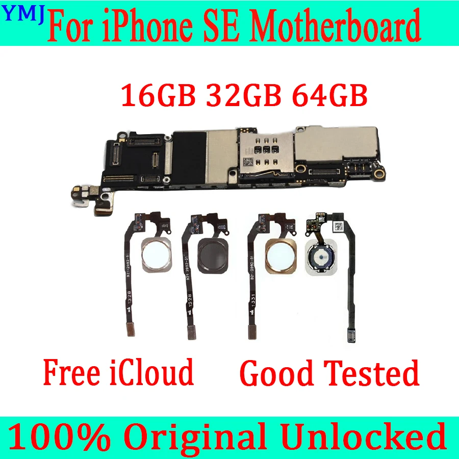 16 ГБ 32 64 с Touch ID для материнской платы iphone SE оригинальная разблокированная