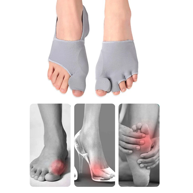 

1Pair Toe Separator Hallux Valgus Bunion Corrector Orthotics Feet Bone Thumb Adjuster Correction Sock Straightener Brace