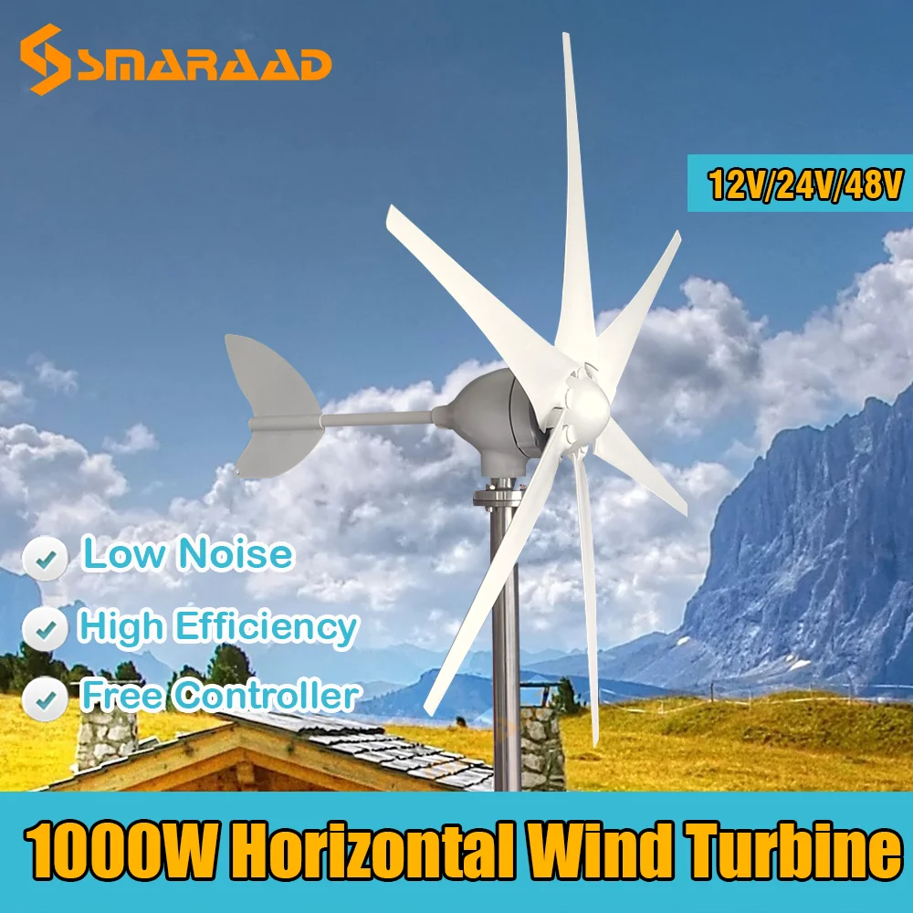 

Слабый ветер Скорость Звезда 12v 24v 48v 600W 1000 Вт ветер Мощность генератор свободной энергии ветряная турбина со слежением за максимальной точк...