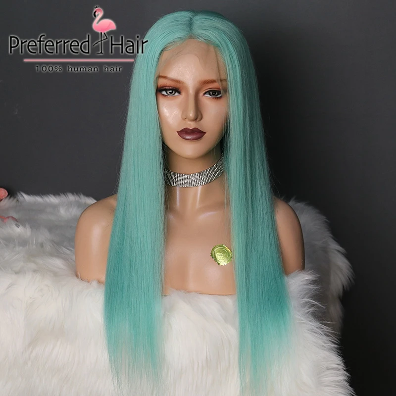 Предпочтительный Remy 13x6 Синтетические волосы на кружеве парик предварительно прямые Синтетические волосы на кружеве парик бразильский Синтетические волосы на кружеве человеческих волос парики для чернокожих Для женщин