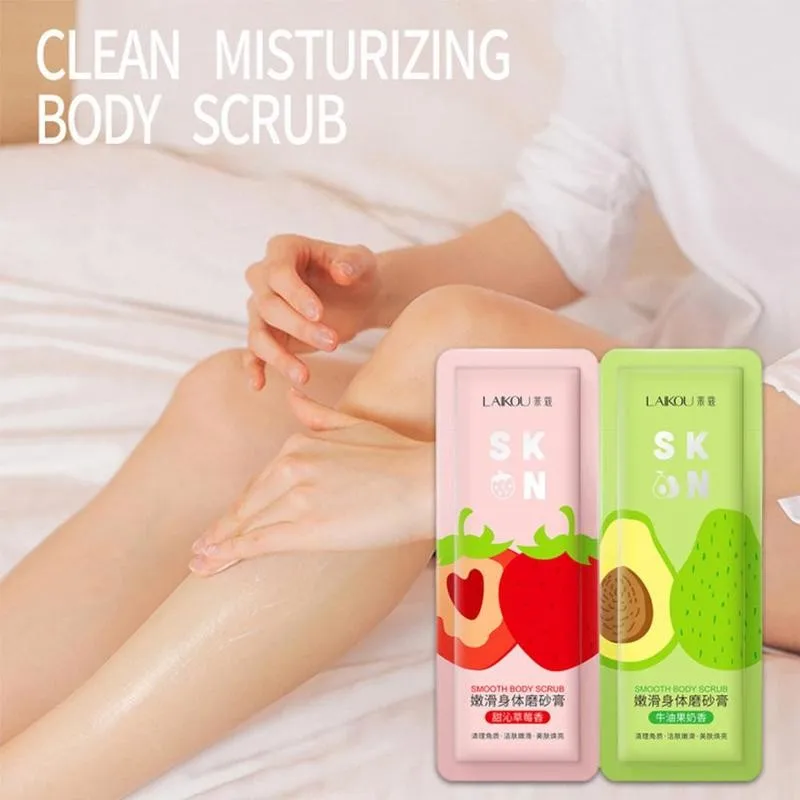 

3ml*2pcs Body Scrub Shea Body Skin Cream Exfoliating Cleansing Pore Exfoliating Remove Deep Treatment Acne Scrub Cream Scru P7Y8