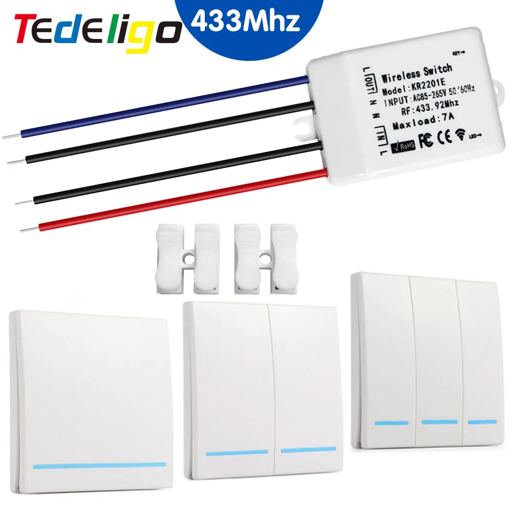 1/2/3 комплект 433 МГц беспроводной переключатель света с дистанционным управлением