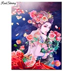 5D DIY алмазная живопись, Восточная татуировка, красота, узор Алмазная вышивка, портрет, вышивка крестиком, наклейки на стену со стразами T312
