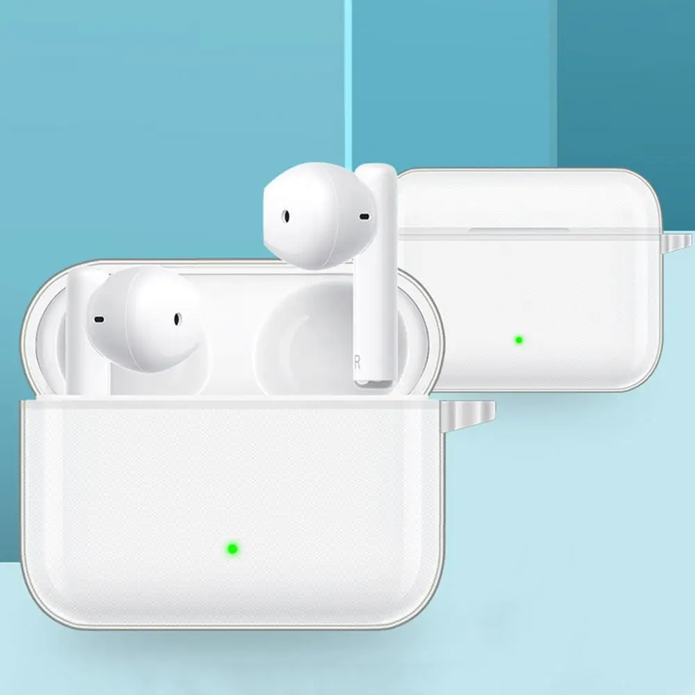 

Transparent Protective Case For Honor Selected Earbuds X2 Wireless Earphone Charging Box TPU Clear Cover Skin Shell With Hook