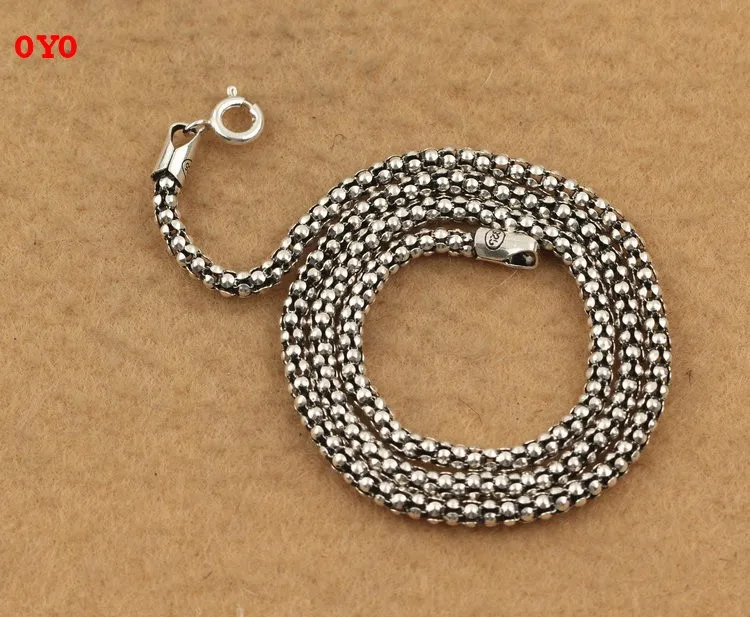 Ожерелье из 100% стерлингового серебра 925 пробы для женщин и мужчин ювелирные