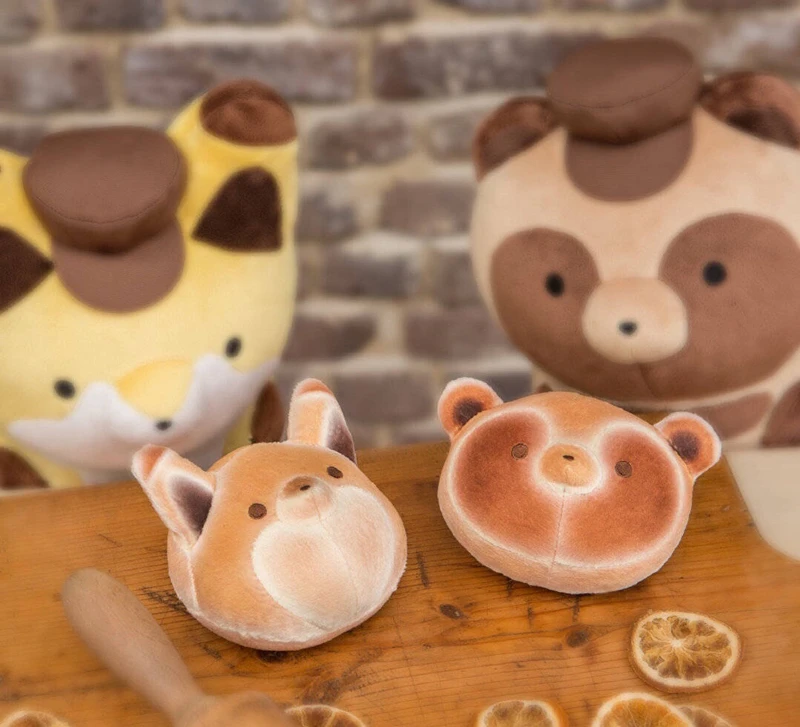 Новинка милая плюшевая кукла-хлеб Тануки енот китсуне лиса пекарня в горах