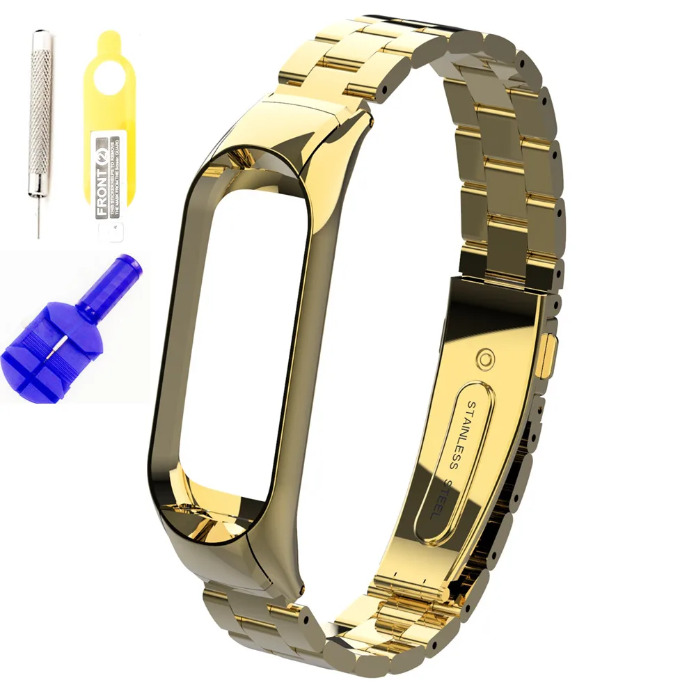301-BXGSX-GoldT E-ZONE mi band 3 металлический ремешок для Xiaomi mi Band 3 Браслет Смарт-часы Band 3 аксессуар - Цвет: 301-BXGSX-GoldT