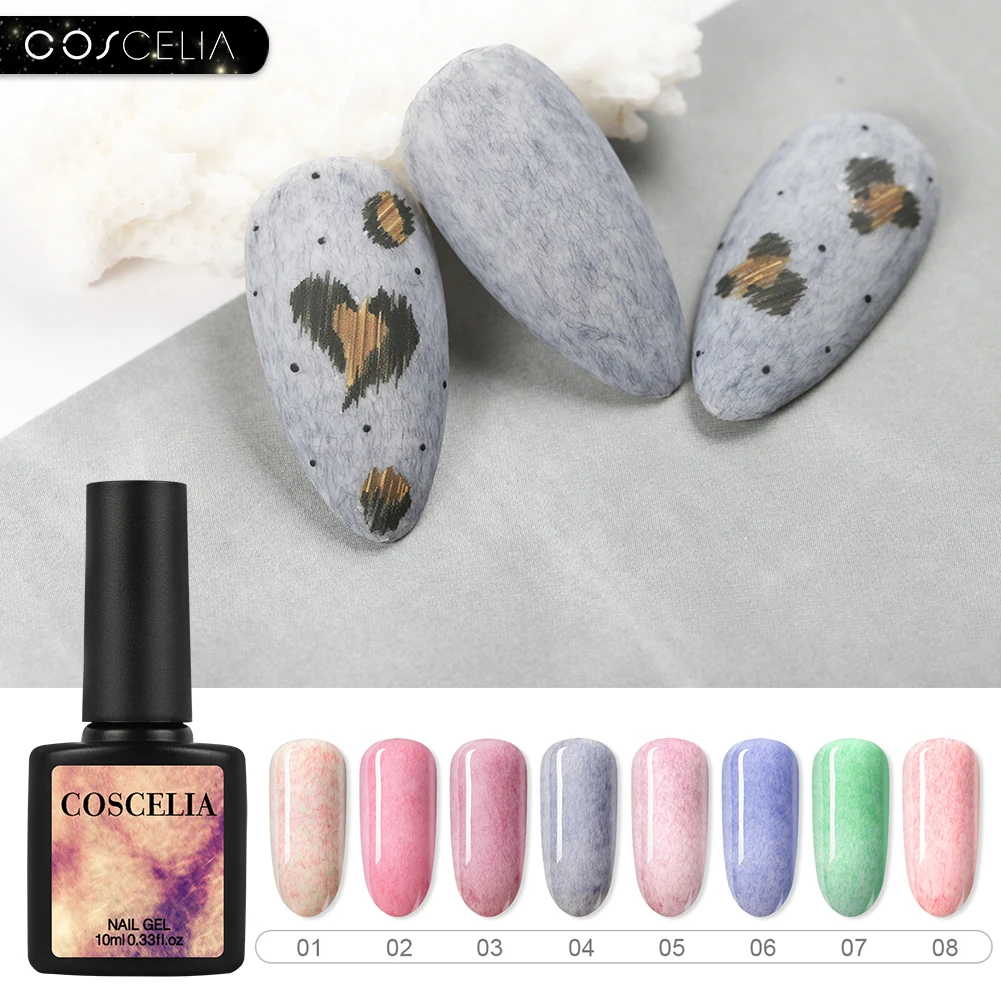 COSCELIA 10 мл оболочки голографический лак для ногтей Гель кошачий глаз Магнитная