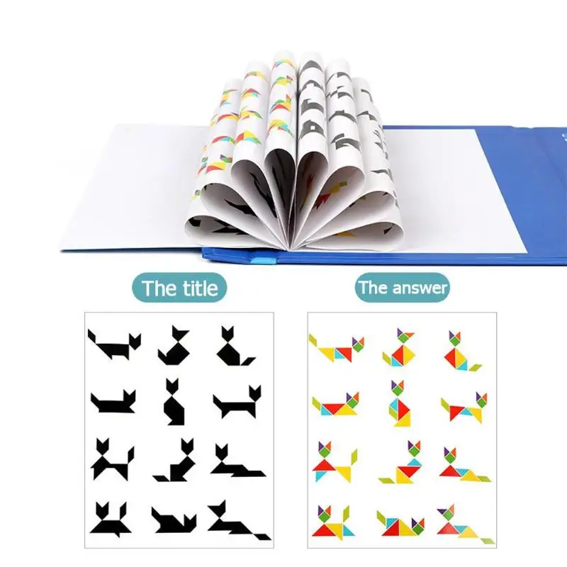 

1 Set Magnetic Tangram Puzzle Jigsaw Montessori Educational Toy for Kids