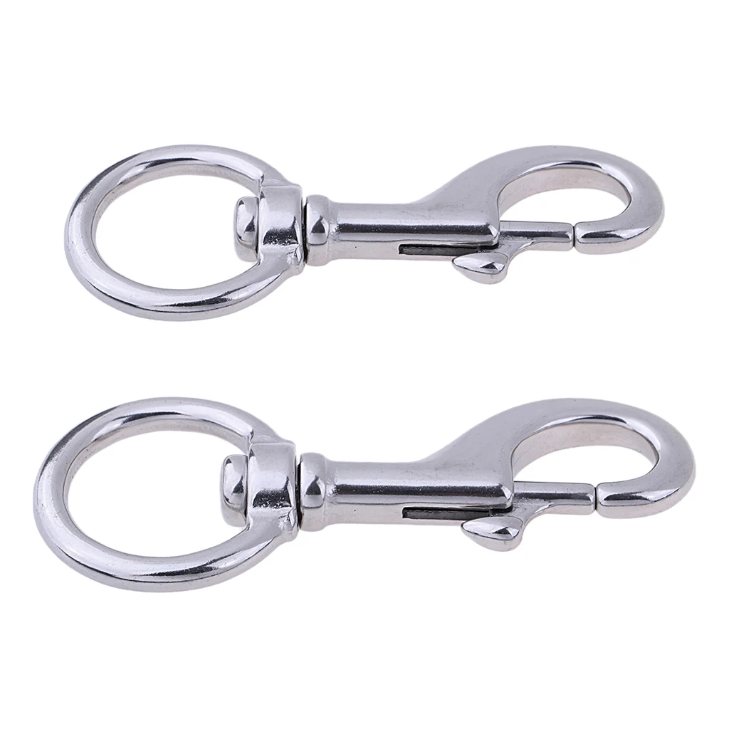 

Stainless Steel Hook Swivel Eye Bolt Snap for Scuba Diving Single Head Hook