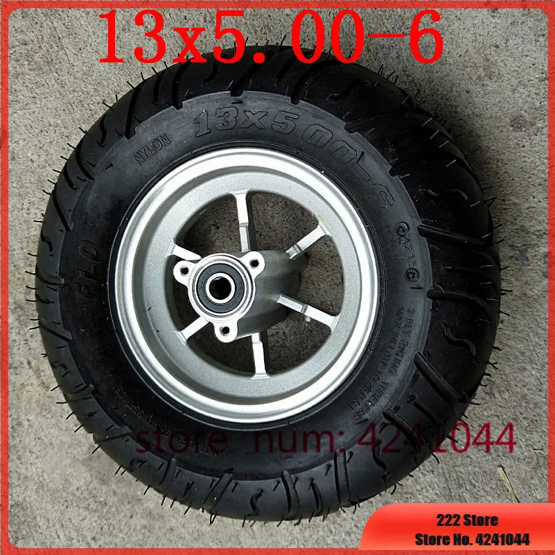 

Good quality 13x5.00-6 tire wheels 13x5.00-6 Tubeless tyre with 6 inch alloy rims for ATV QUAD Buggy Mower Go-kart Buggy