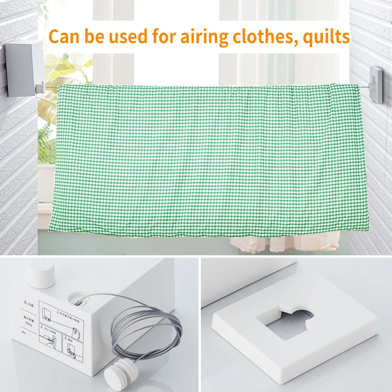 Выдвижная Веревка для белья внутренняя уличная сушилка одежды телескопическая