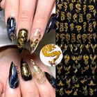 Стикеры 3D на ногти Nail Art золотой дракон красочные Phoenixs наклейки самоклеящиеся слайдер ногти наклейки для ногтей искусство украшения китайский Стиль