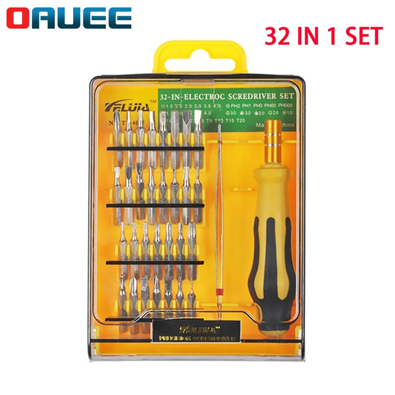Набор отверток 32 в 1 прецизионные биты для ручного ремонта ноутбуков и мобильных