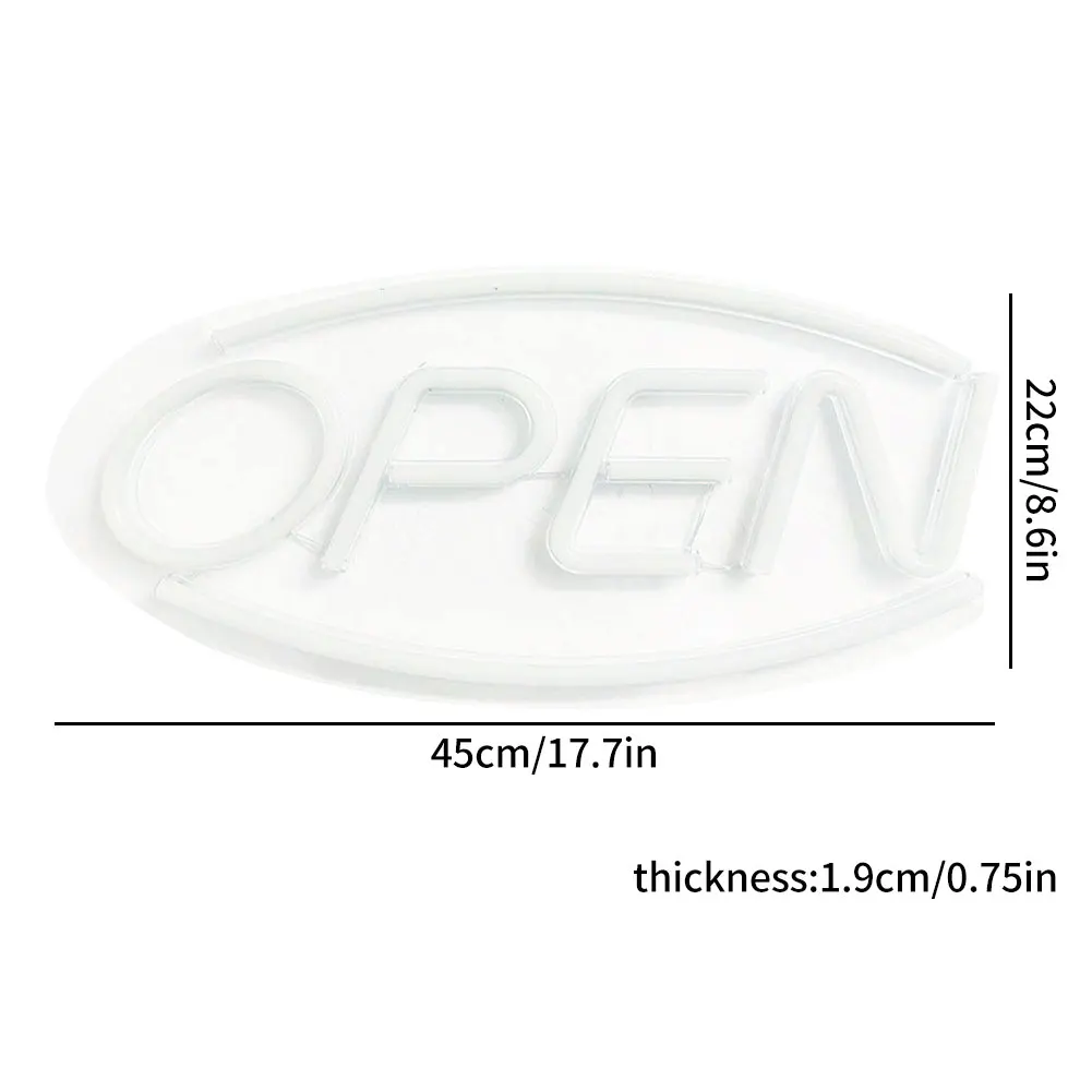 

LED Acrylic Neon Lamp Neon Light Open Signs USB Transparent Backplane Art Neon Wall Light Decor for Home Party Bar Wedding White
