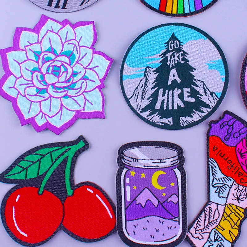 Вышитые нашивки Pulaqi для одежды в дикой природе путешествий с утюгом изображением