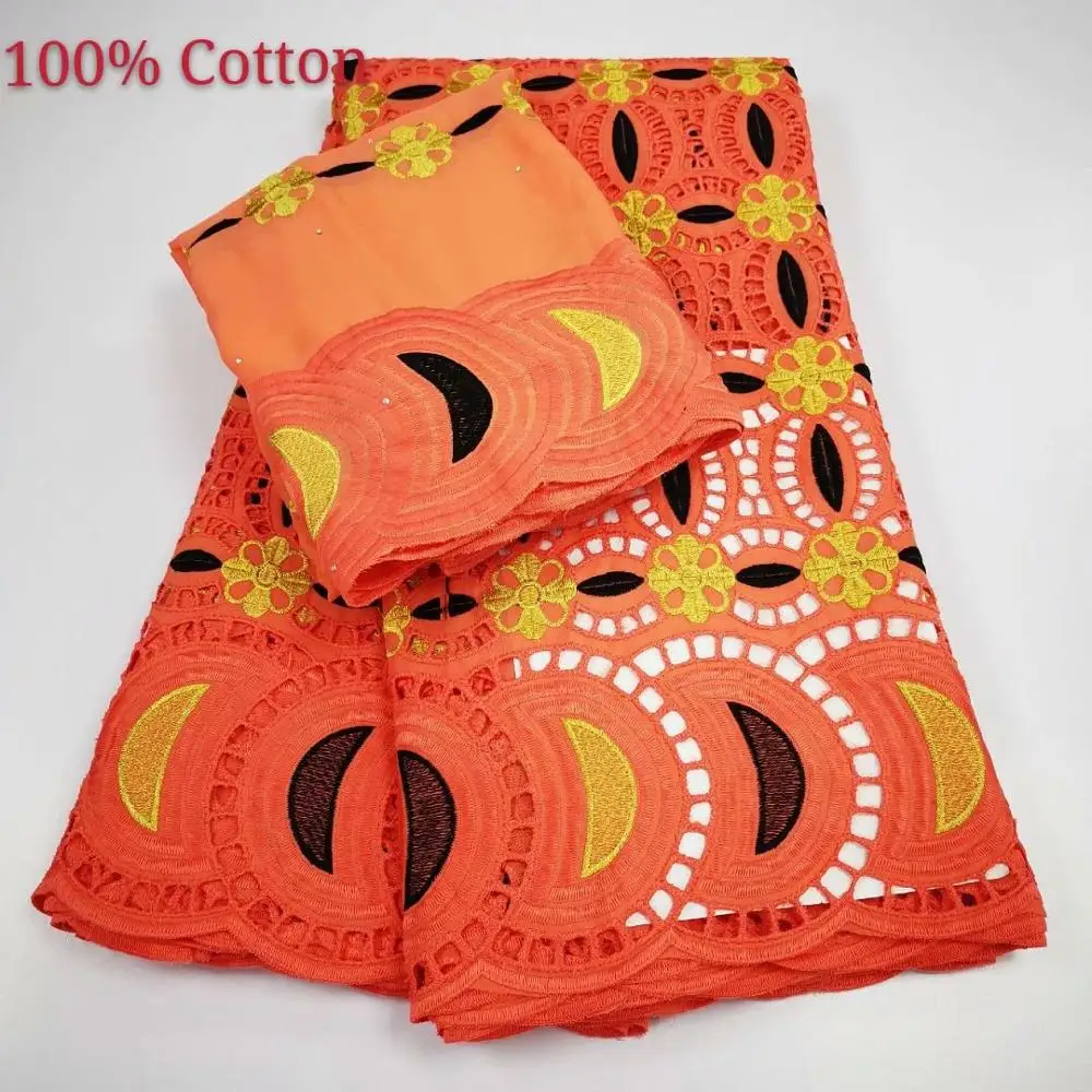 

5+2yards Swiss voile lace in switzerland african lace fabric embroidery swiss lace fabric cotton fabric for dress F9JN061