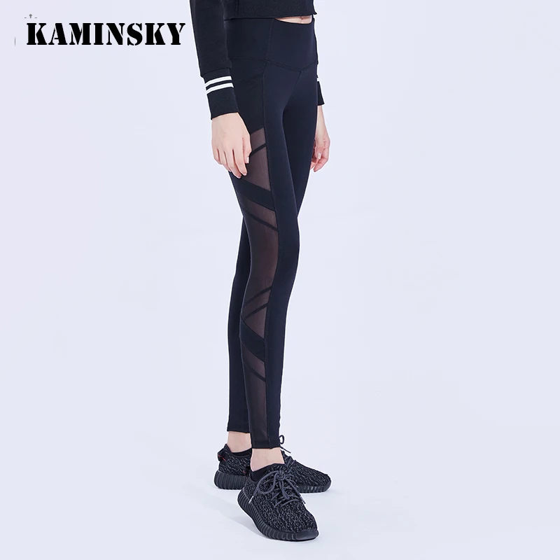 Женские сексуальные леггинсы для фитнеса с высокой талией дышащие сетчатые