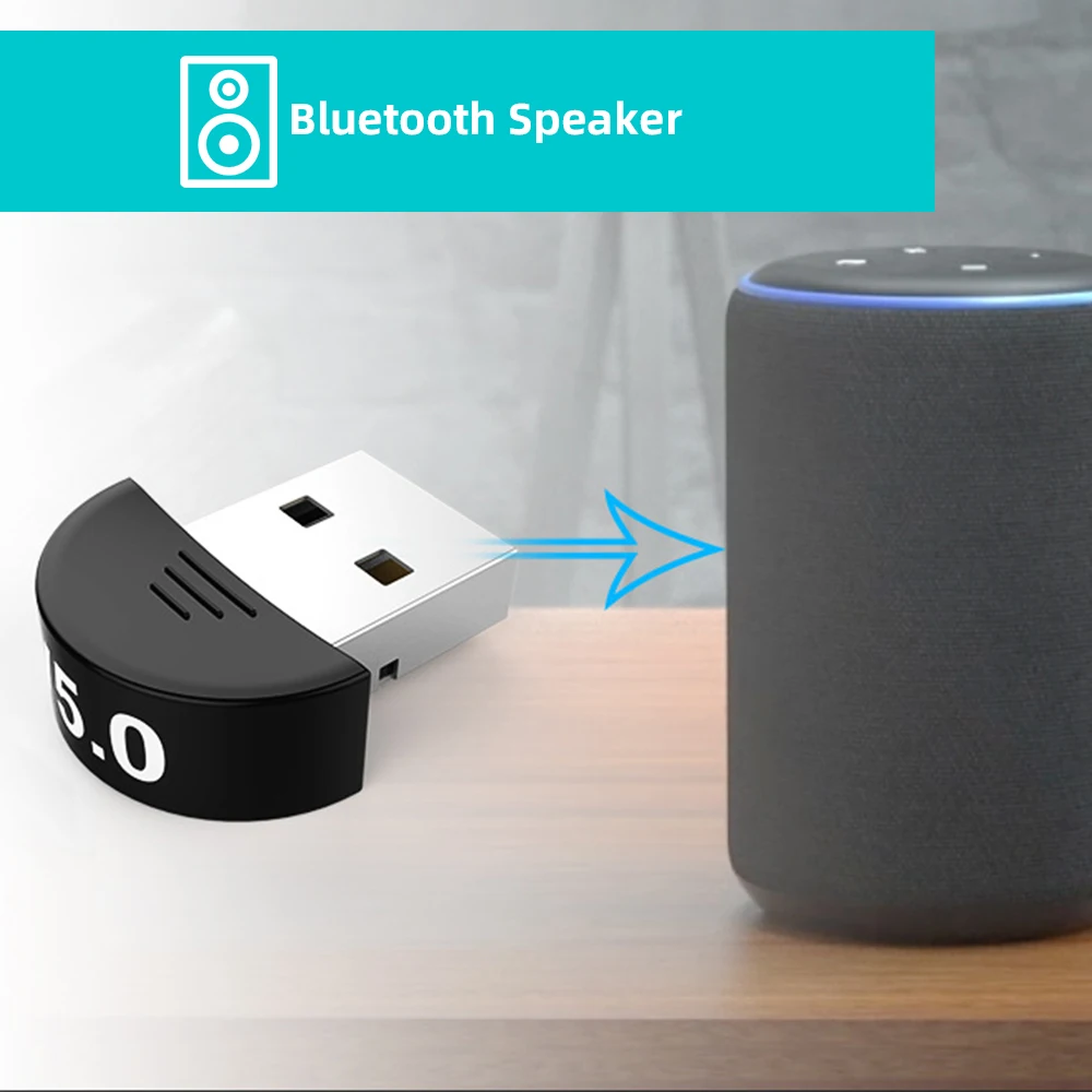 Bluetooth адаптер ANMONE USB 5 0 компьютерный ПК мышь ноутбук ключ беспроводной Wi-Fi аудио