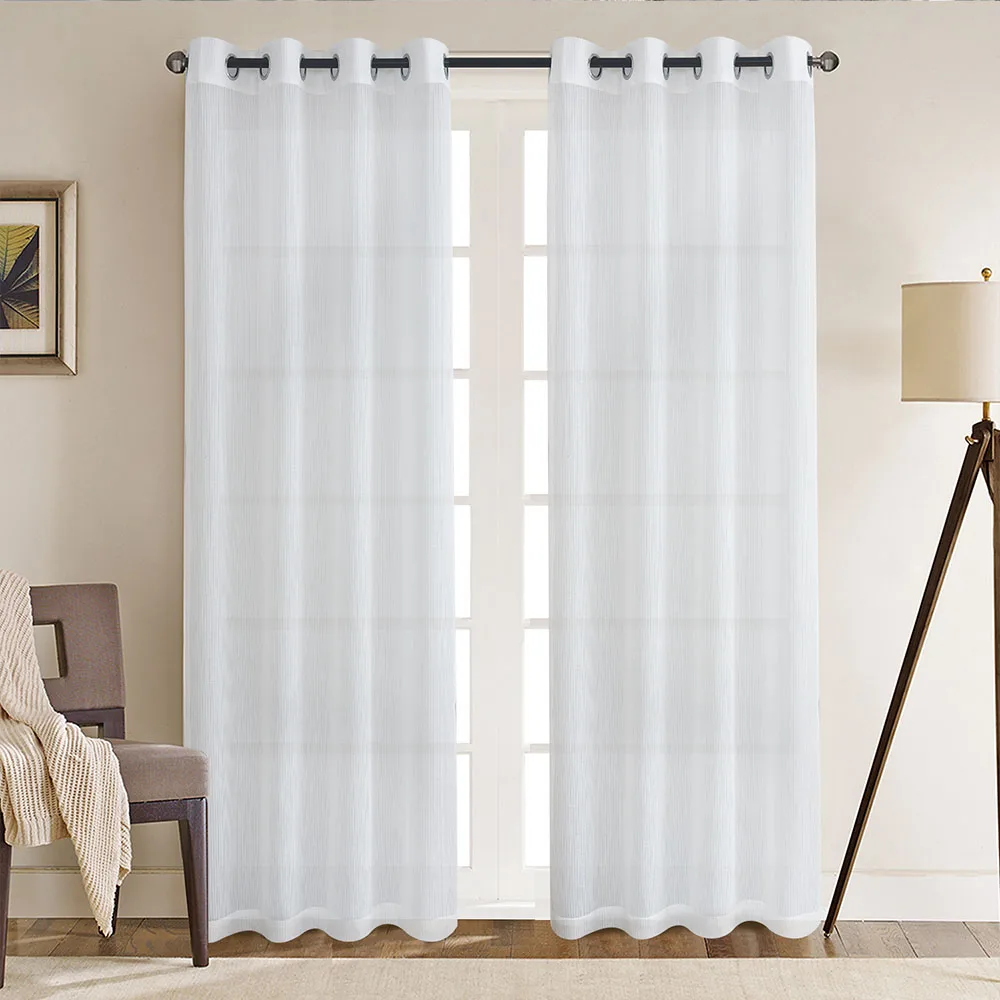 Простые однотонные тюлевые шторы для окна гостиной спальни прозрачная вуаль на