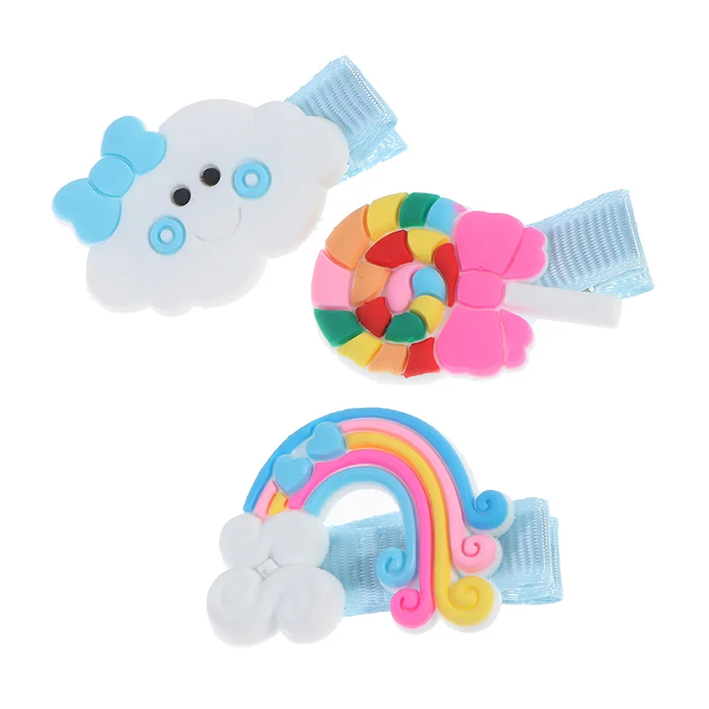 

6Pcs/Set Hair Clip Girls Cute Animal Rainbow Cloud Hair Clips Children Sweet Hairpin Barrette Fashion Hair Accessories