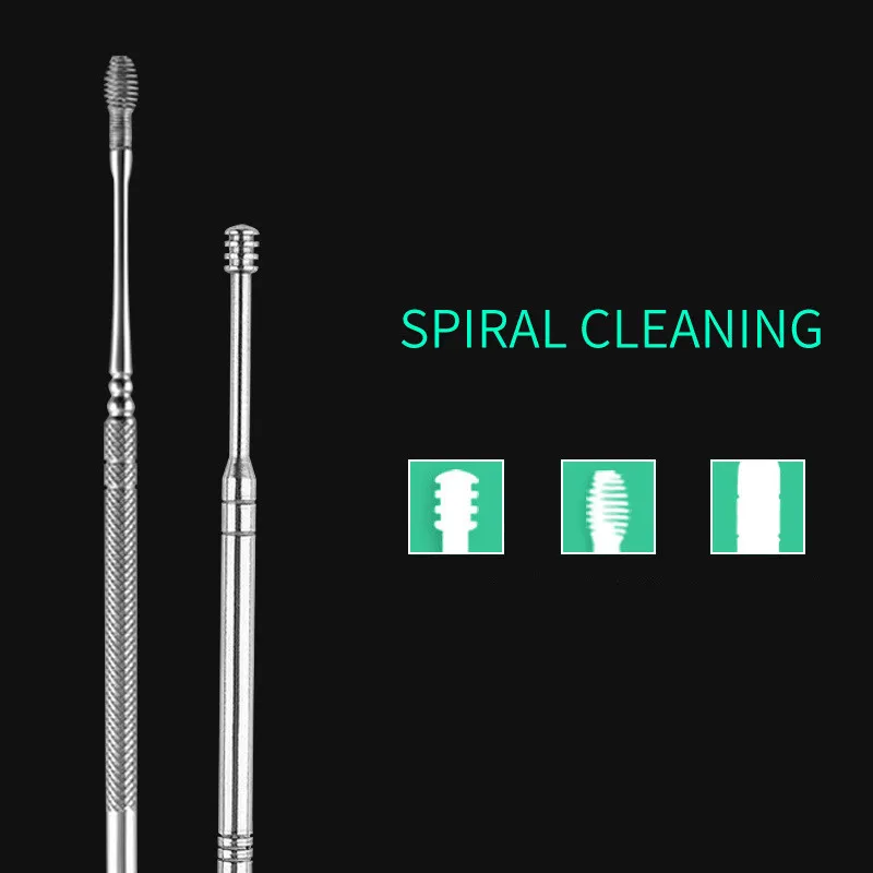 Набор инструментов для удаления спирального ушного воска из нержавеющей стали 6