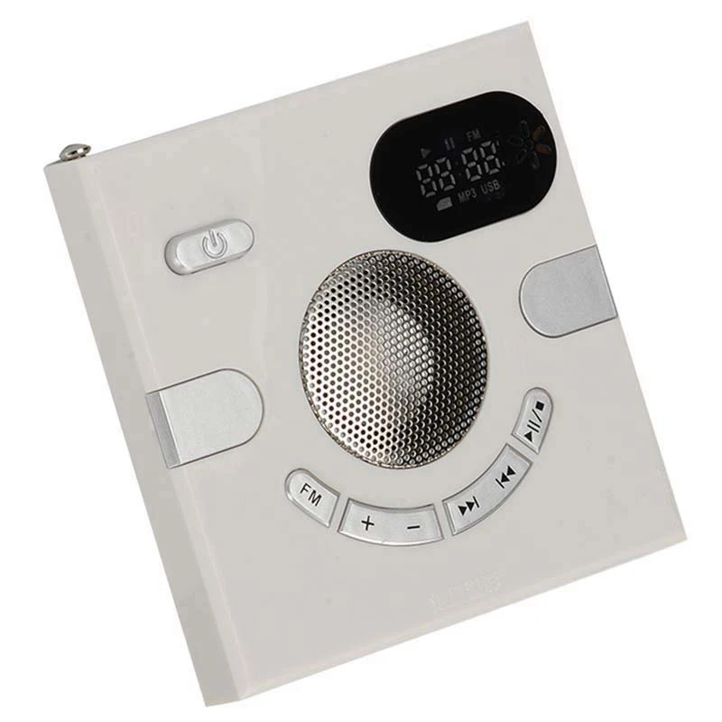 Wall Speaker Fm Radio with Time Display Headphone Jack Support Aux Audio Tf Card Usb Disk Mp3 Player Charge | Электроника