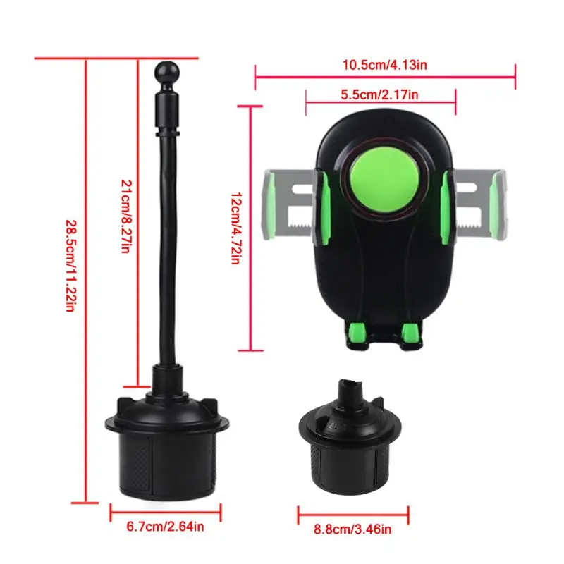 

Car Cup Holder Bracket Adjustable Mobile Phone Stand Mount for Smart Phones