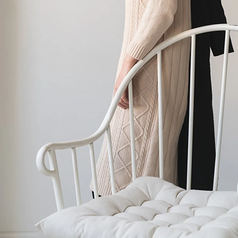 Обеденный стул Ins железная белая коляска для маленькой квартиры Северной Европы