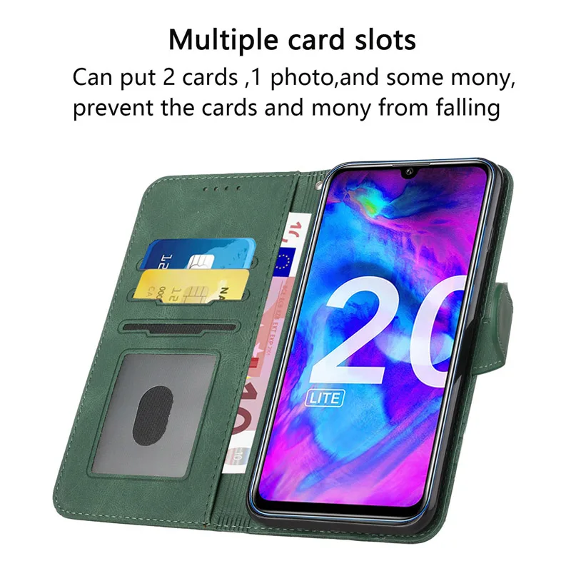 Чехол для Honor 9A 9C 8S флип-чехол 20 Lite 10 lite 10i 20i чехол-бумажник из искусственной кожи