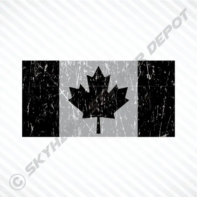 4 &quotнаклейка с канадским флагом Виниловая наклейка подводным Кленовым листом
