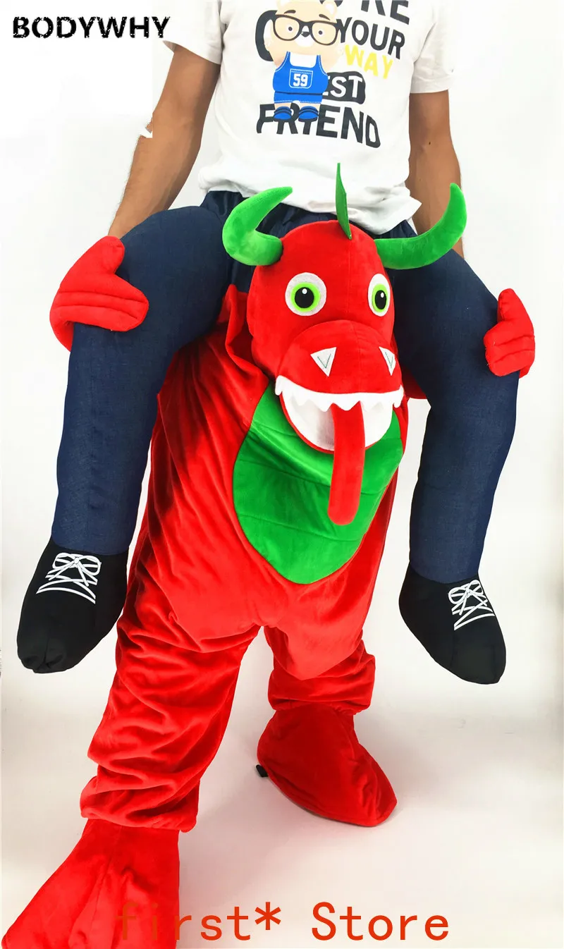 

Advertising Red Dragon Mascot Costume Cosplay Suits Adults Size Party Game Fancy Dress Outfit Carnival Halloween Easter Clothing
