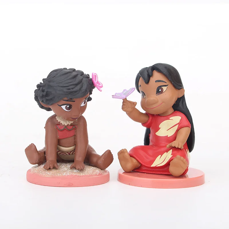 9 шт./компл. экшн фигурки Принцессы Диснея Холодное сердце Эльза Анна Моана Тинкер