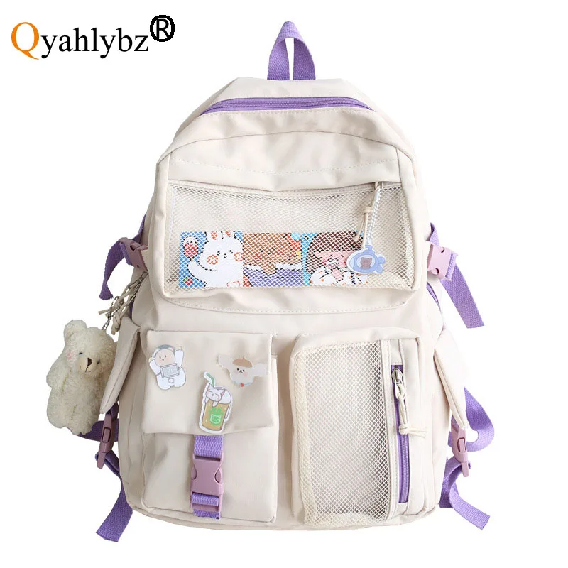 

Qyahlybz japanese harajuku teenagers girls and boys schoolbag female travel backpack school bags for college students mochilas