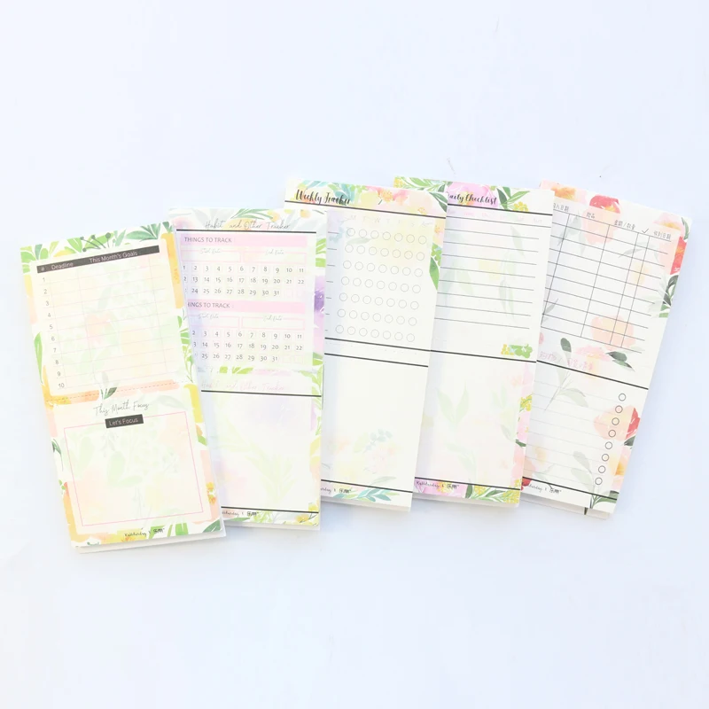 Domikee милый кавайный цветочный планировщик блокнот канцелярские принадлежности: