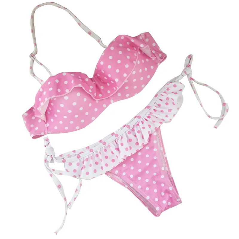 Wimsuit красный пуш ап бикини набор размера плюс женский купальник сексуальный