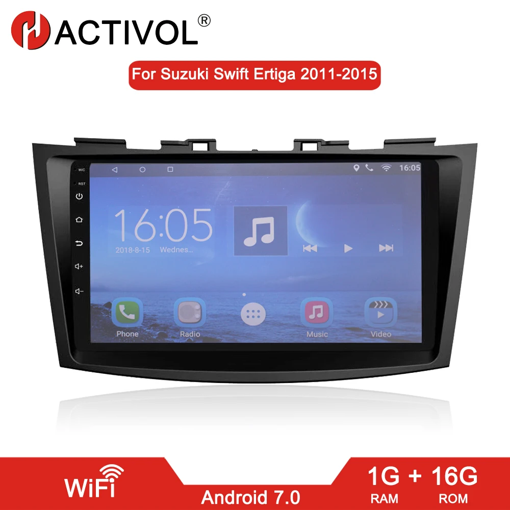 Автомагнитола HACTIVOL 9 &quot 4 ядра стерео для Suzuki Swift Ertiga 2005 2016 android 7 0 DVD GPS плеер с 1 ГБ