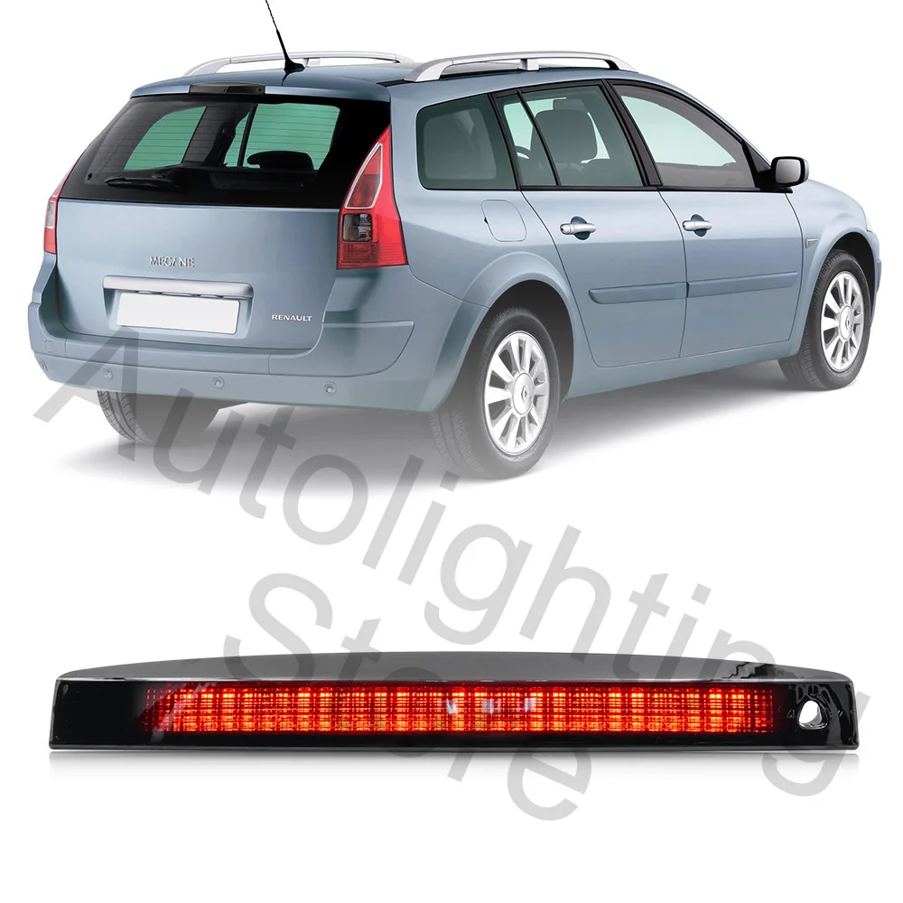 1Pc Smoked Lens LED High Mount Third Brake Light For Renault Megane II MK2 Estate 2003-2009 3rd Stop Lamp Tail Warning Lights - купить по