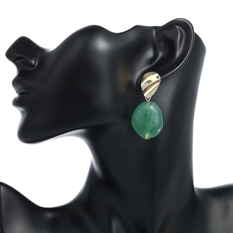 1 пара модные серьги в виде капли воды из полимерного камня для женщин красивые