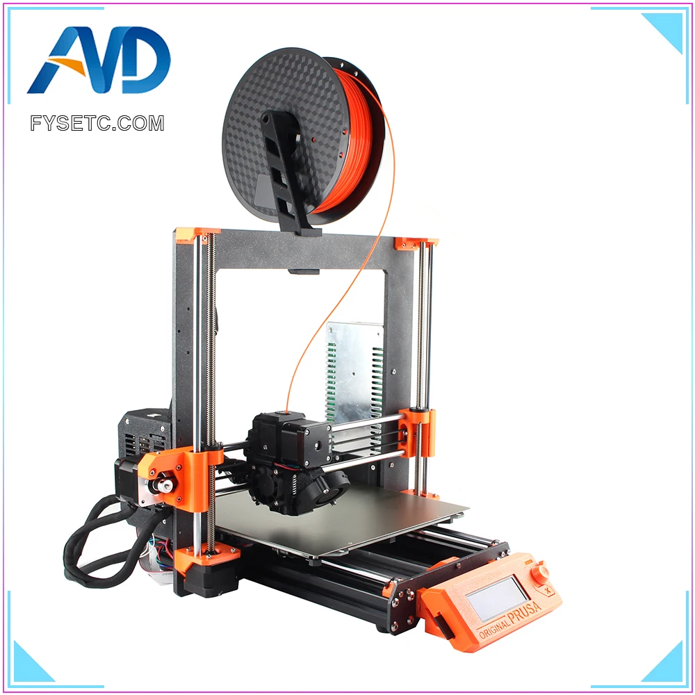 Juego completo de impresora 3D Prusa i3 MK3S, Kit completo de impresora 3D con perfil de marco de aleación de aluminio, Motor de cama de calor magnético, placa Einsy, 1 Juego