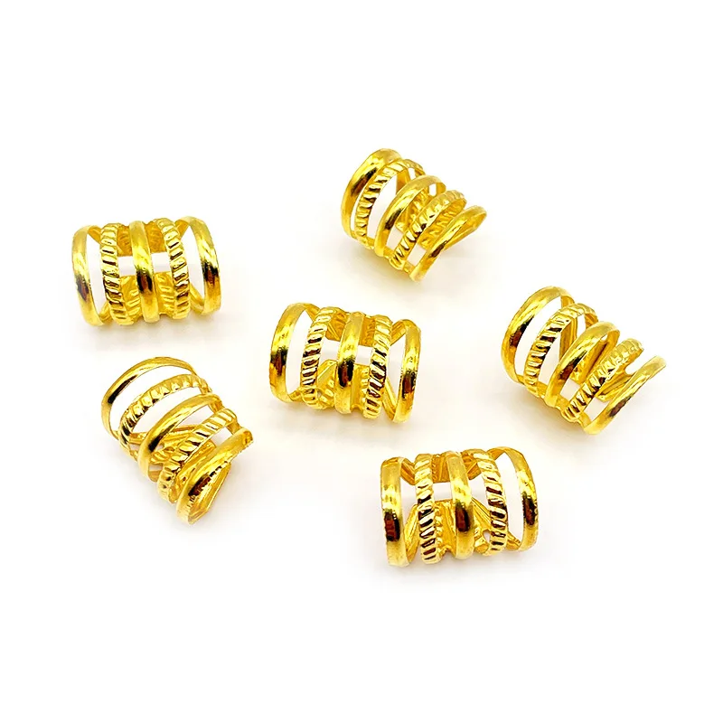 

20pcs Gold/Silver Adjustable Hair Braids Dread Dreadlock Beads Cuffs Rings Hoop Circle Braids Hair Tools Accessories