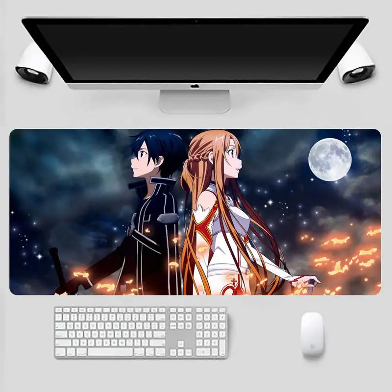 

Sword Art Online SAO Silicone large/small Pad to Mouse Game Office Work Mouse Mat pad X XL Non-slip Laptop Cushion mouse pad