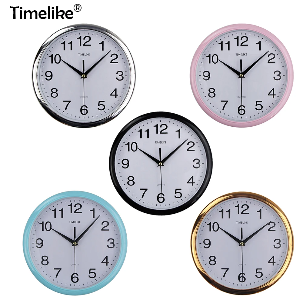 Классические винтажные круглые Настенные часы современные пластиковые